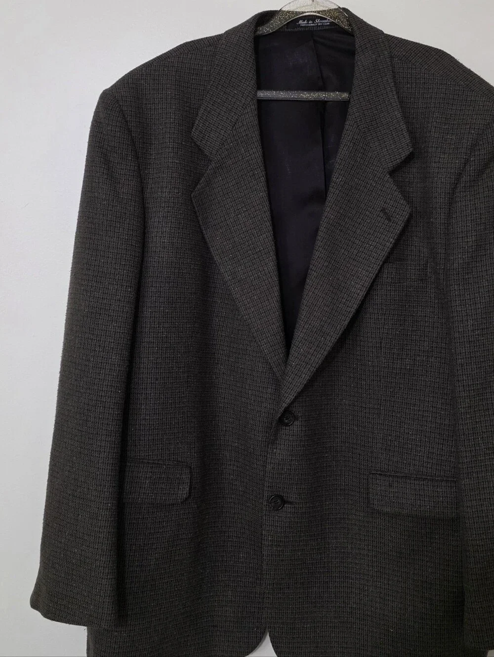 Vintage S&K Famous Brands Silk & Wool Blend Blazer Timeless Quiet Luxury 42R